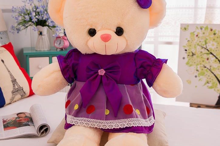 Detachable skirt teddy bear doll (4)