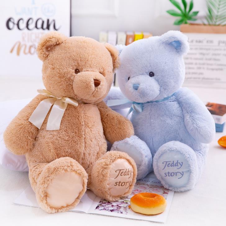 Silky bow toy teddy bear (1)