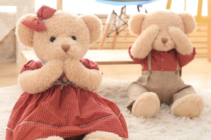 Married couple teddy bear plush toy (2)