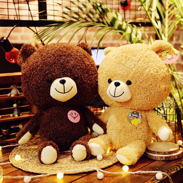 Short plush fabric soft teddy bear toy (1)