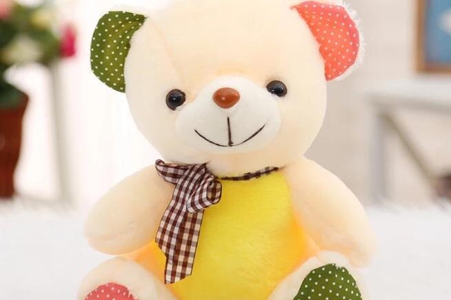 Cute creative color matching plush bear toy (2)