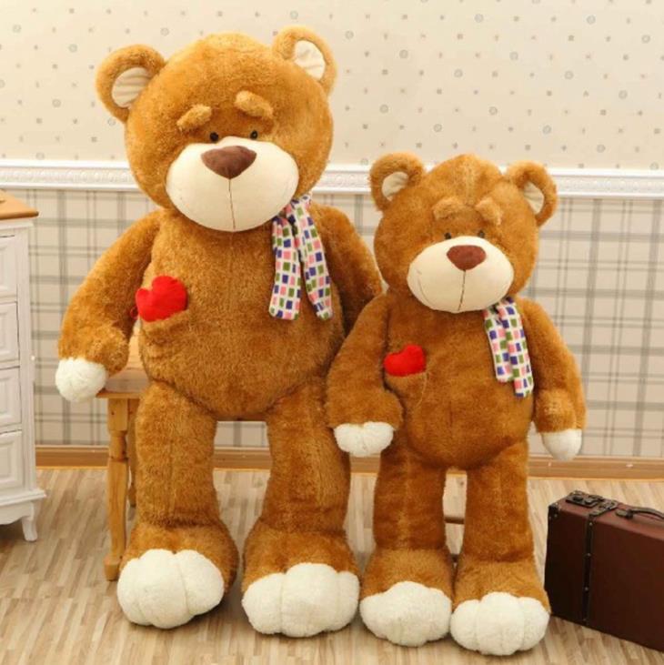 Retro love scarf teddy bear (1)