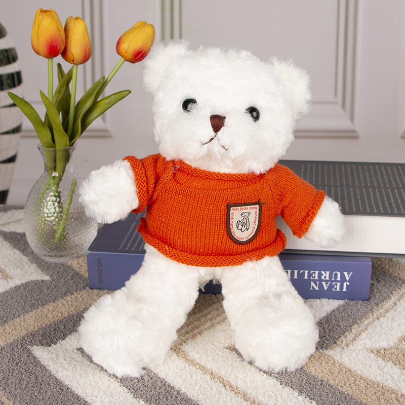 Clothing teddy bear plush toy – Cute bear doll for gifts and birthdays