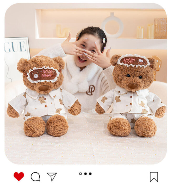 Cute 0.8m Teddy Bear Plush Toy for Kids – Soft Stuffed Doll Gift