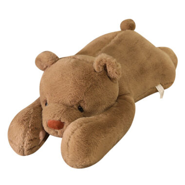  Lying teddy bear pillow plush toy – cute panda and white bear doll for sleep