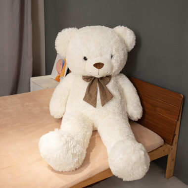 Cute Big Teddy Bear Plush Toy – Bubble Bear Hugging Sleep Companion


