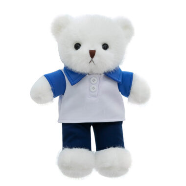 Graduation teddy bear plush toy in school uniform for students