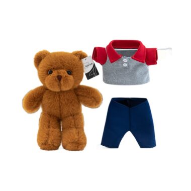 Graduation teddy bear plush toy in school uniform for students