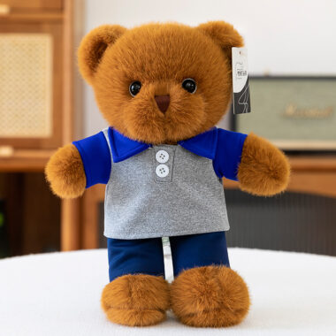Graduation teddy bear plush toy in school uniform for students