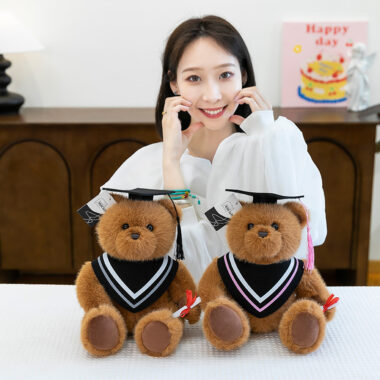 Graduation doctor teddy bear plush toy – graduate gift doll for students