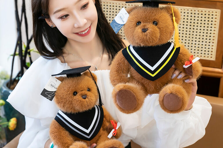 Graduation doctor teddy bear plush toy – graduate gift doll for students