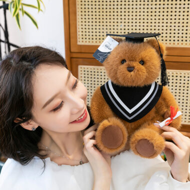 Graduation doctor teddy bear plush toy – graduate gift doll for students