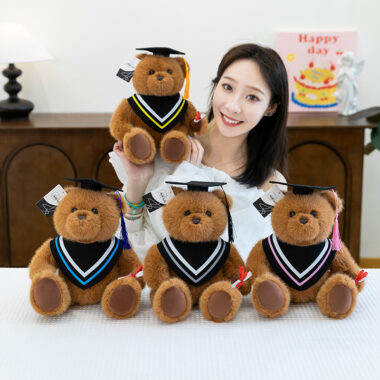 Graduation doctor teddy bear plush toy – graduate gift doll for students