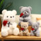 Graduation White Teddy Bear Plush Toy in Doctor and Student Outfits