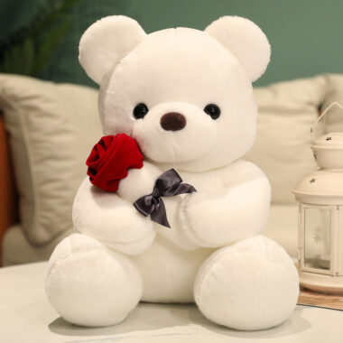 Graduation White Teddy Bear Plush Toy in Doctor and Student Outfits