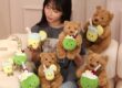 Jellycat Coral Coconut Bear Plush Toy with Lemon Soda Theme