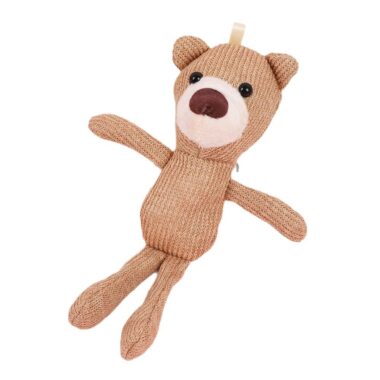 Mini teddy bear keychain plush – cute small bear for bag or hoodie accessory