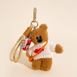 Mr. Bean teddy bear keychain plush toy backpack pendant for kids