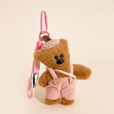 Mr. Bean teddy bear keychain plush toy backpack pendant for kids