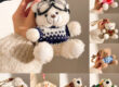 Mr. Bean teddy bear keychain plush toy backpack pendant for kids