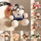 Mr. Bean teddy bear keychain plush toy backpack pendant for kids