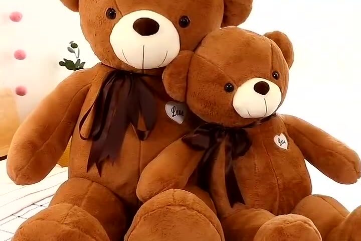 New Scarf Teddy Bear Plush Toy – Large Soft Cuddly Bear Doll Birthday Gift (1) Large scarf teddy bear plush toy – cuddly soft stuffed bear gift for girls