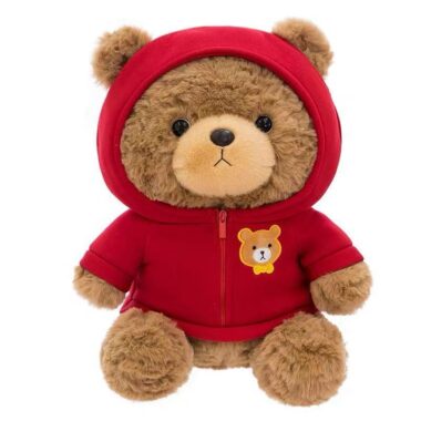  Sweater teddy bear plush toy sleeping pillow for girls' birthday gift