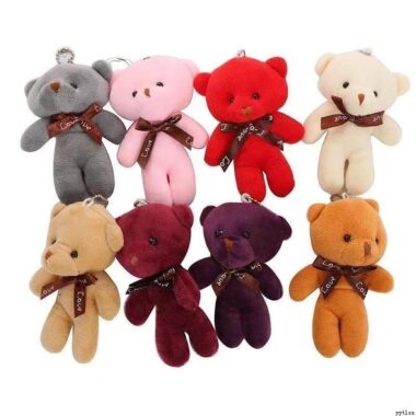 Cute Teddy Bear Plush Keychain – Small Teddy Bear Keychain Doll