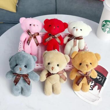 Cute Teddy Bear Plush Keychain – Small Teddy Bear Keychain Doll