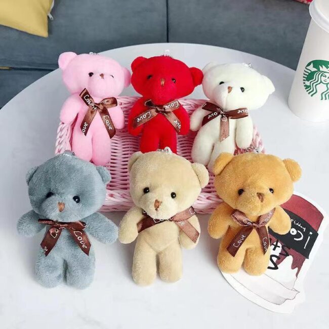Cute Teddy Bear Plush Keychain – Small Teddy Bear Keychain Doll