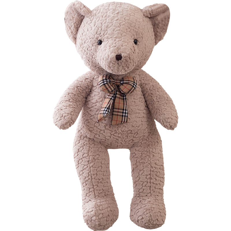 Soft Giant Teddy Bear Plush Toy with Bow Tie in Sitting Pose
