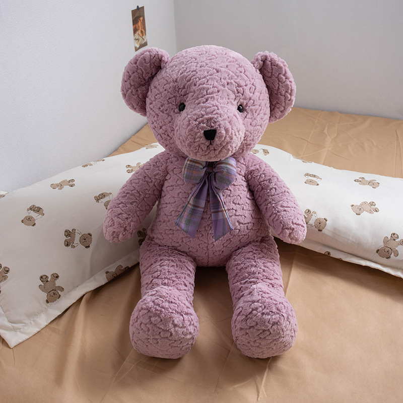Soft Giant Teddy Bear Plush Toy with Bow Tie in Sitting Pose