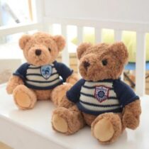 Soft teddy bear duo in brown and cream colorways